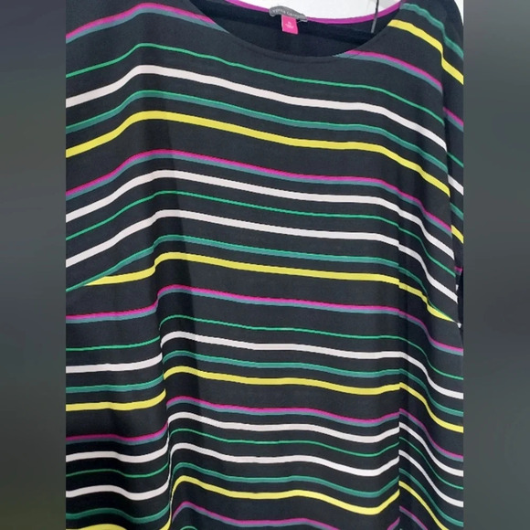Vince Camuto Multicolored Black Striped Sleeveless Blouse in Size 3X - Picture 5 of 11
